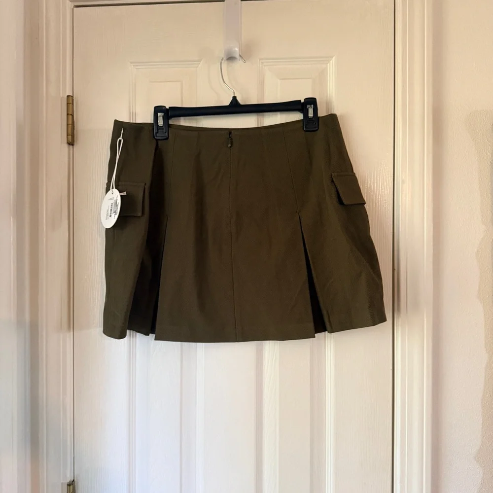 STAUD Division Skirt A-line mini Sergeant Green 12 - Picture 8 of 9